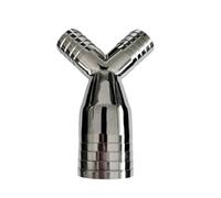 16 19 25 32 38 45 51mm Hose Barb Reducer Tail Y Shape Tee 3 Ways Pipe Fitting Connector Homebrew(25-16-16mm)