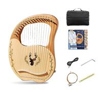 16/19 String Electric Box Harp, Comes With Pickups, Can Be Connected To Speakers, A Variety Of Styling Patterns To Choose From, Maany Body, Beginner Niche Instrument, Eas,19,Tone, Mango