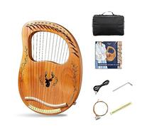 16/19 String Electric Box Harp, Comes With Pickups, Can Be Connected To Speakers, A Variety Of Styling Patterns To Choose From, Maany Body, Beginner Niche Instrument, Eas,16,String, Mango