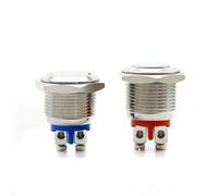 16/19mm 1NO 1NC Flat Head Momentary Reset Push Button Switch 1pcs(Flat Head,19MM,1NC)