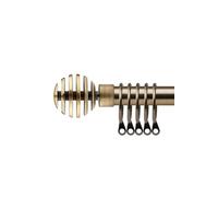 16-19mm Geneva Extendable Metal Curtain Pole Set Brass 160-300Cm