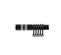 16-19mm Sparkle Extendable Metal Curtain Pole Set Black 120-210Cm