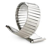 16-19mm Straight End Speidel Twist-O-Flex Silver Tone Watch Band 605/03