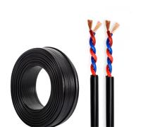 16/2 Gauge Twisted Pair Wire-20/18/16/14 AWG Stranded Copper Wire, Flame-Retardant, Flexible PVC Sheath,for Broadcast, Control Systems, Or Power Supply(100ft,0.3mm2-2c)