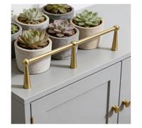 16 20 24 28 30 36 40 in Long Brass Shelf Bar Railing Hardware, Fall Protection Shelf Stopper Bar Decorative Guard Rail Fence Set for Wardrobe/Display Cabinet(Style A,18"/46cm)