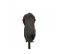 16/20 Inch Synthetic Long Straight Slightly Warped Ponytail Claw Clip in Hair Extension Fake Hairpiece for Women(4,20inch)