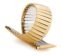 16-21mm Straight End Speidel Twist-O-Flex Gold Tone Stainless Watch Band Long 500/33
