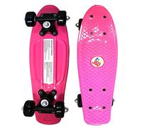 16" / 22" Kids Cruiser Skateboard Mini Complete Skateboard for Children Beginners Girls Boys Unisex Retro Skaters Skatepark 6 COLOURS (Pink 16 inch)