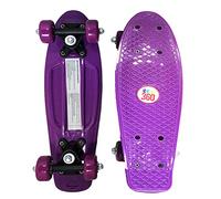16" / 22" Kids Cruiser Skateboard Mini Complete Skateboard for Children Beginners Girls Boys Unisex Retro Skaters Skatepark 6 COLOURS (Purple 16 inch)