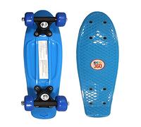 16" / 22" Kids Cruiser Skateboard Mini Complete Skateboard for Children Beginners Girls Boys Unisex Retro Skaters Skatepark 6 COLOURS (Blue 16 inch)