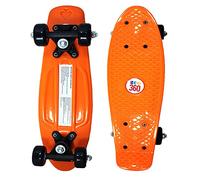 16" / 22" Kids Cruiser Skateboard Mini Complete Skateboard for Children Beginners Girls Boys Unisex Retro Skaters Skatepark 6 COLOURS (Regular Orange 16 inch)