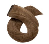 16-26 Inch Clip In Human Hair Extensions One Piece with 5 Clips Brazilian Blonde Straight(Light Brown,16inches)