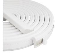 16.4 Ft Draft Excluder Strip for Windows and Doors,Wedge Shape Weather Seal Strip,Door Sealing Strip Window Insulation Foam Tape,Selfadhesive Foam Weather Strip for Door Frame,White