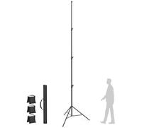 16.4' Heavy Duty Extreme Tall Video Camera Sports Tripod Stand, Sdfghj 16.4ft/500cm Sky High Tripod Light Stand with 1/4"& 3/8" Screw Adapter, Non-Slip Feet Wind Resistant, for Soccer/Basketball Games