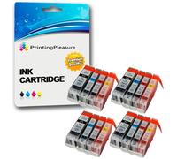16 (4 SETS) Compatible BCI-3 BCI-6 Ink Cartridges for BJC-3000 BJC-6000 BJC-6100 BJC-6200 BJC-6500 I550 I560 iP3000 iP4000 iP5000 MP700 MP730 - Large Black/Cyan/Magenta/Yellow, High Capacity