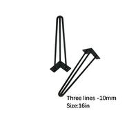 (16‘'/41cm-3 Prong) 4 x Hairpin Table Legs Hair Pin Legs Set