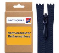 16" (41cm) Navy Invisible Zip - Concealed Nylon Closed-End