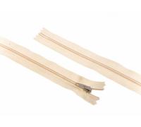 16" 41cm YKK Nylon Closed End Dress Zips Cream - per Single Zip