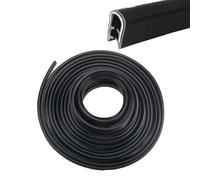 16.4Ft/5M Car Door Edge Protector, U Shape Edge Trim Rubber Seal, CarDoor Edge Protector Build in Metal, Universal No Glue Door Protectors Edge Guards for Most Vehicle, Boat, Metal, Glass (16.4FT/5M)