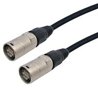16.4ft, 5m, Cat5e Neutrik Ethercon to Ethercon RJ45 Lead, Black, Ethernet Cable