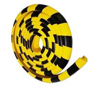 16.4ft/5m L-Shaped Wall Corner Guards, Yellow Black High Visibility NBR Foam Safety Bumper, Self-Adhesive Foam Protector Padding for Factory, Garage, Equipment Protection(15m/49.2ft)