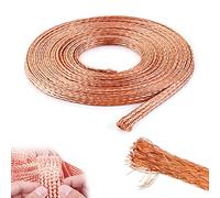 16.4Ft Pure Copper Braid Knitted Mesh Anti-interference Width 15mm Flexible Cable Desoldering Wick Solder Braid Copper Wick Wire Repair Tool