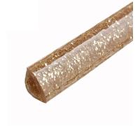 16.4ft Quarter Cove Molding Flexible Molding Trim Self Adhesive Caulk Strip Tape Waterproof Fast Crown Molding Ceiling Cornice | Caulk and Trim Strips for Floors Window Door Ceiling (Champagne Gold 8