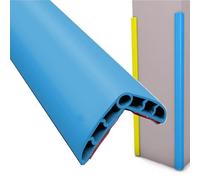 16.4ft Rubber Wall Corner Guards - Self-Adhesive L Molding Edge Protectors for Furniture Doors Tables - Blue Anti-Collision Wall Strips (500 x 2.5cm)