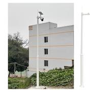 16.4ft Surveillance Camera Pole with Light Rod & Cross ArmWeatherResistant Securi Holder for Schools Parking Lots Malls Factories & Communities Easy Installation
