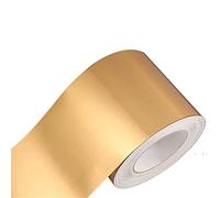 16.4ft Wall Edging Strip Self Adhesive Wallpaper Border Wall Border Decor, PVC Wall Panels Peel off and Stick Ceiling Border Door Frame Waist Line Interior Decoration (Color : Brushed gold, Size : 1