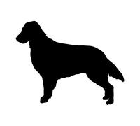 16.5 * 12.7CM Flat-Coated Retriever Dog Animal Car Sticker Decal Body Cover Scratch Decorative Stickers Accessories（2Pcs）
