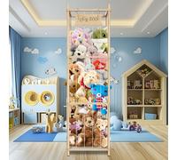 16.5 * 16.5 * 54 In Large Stuffed Animal Storage Corner Organizer, Wood Stuffed Animal Zoo, Capable of Holding Up to 300 Stuffed Animal- Ideal for Birthday Gift
