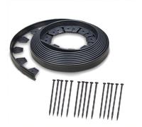 16.5 Ft Ln LandscaEdgiKit Plastic Garden FenciIdeas with 15 Spikes for Easy Installat Perfect for Flower Beds anOutdoor Borders