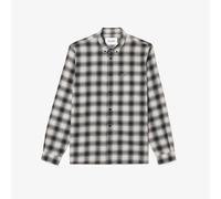 Lacoste Mens Flannel Regular Shirt - Black/White - 16.5 in - Black/White