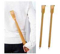 16.5 Inch Traditional Thin Travel Size Bamboo Wooden Back Scratcher for Body Relaxation,2Pcs