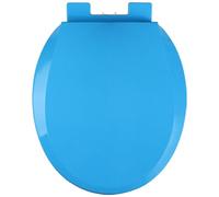 16.5" Toilet Seat Round, No Slamming Quiet Toilet Seats with Slow Close Toilet Lid, Easy Installation & Stay Clean, O-Shaped PP Material Durable WC Seat,Blue