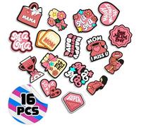 16-50PCS Shoe Charms for Sandals - Unique Fathers Day Accessories | Charms for Mom & Dad - Cute Shoe Decorations for Bags, Backpacks, Bracelets, Summer Beach Vacation Themes, Fun Gifts for Women & Men