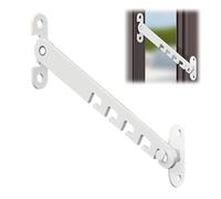 16.5cm White Window Locks & Restrictors for UPVC Windows,Adjustable Hook Design Safety Cat Guard,Window Opening Restrictor Latch Stopper for Home School,Widely Applicable,Ensure Safety,Rust-Proof