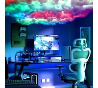 16.5FT Cloud Lights for Ceiling - Pre-Assemble on Floor Then Hang, Works on Smooth & Rough Surfaces, Music Sync Multicolor with Multiple Modes for Bedroom Gaming Room Bar Man Cave