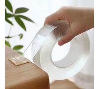 16.5ft Nano Double Sided Heavy Duty Adhesive Mounting Tape,Clear & Tough Sticky Poster Wall Tape,Multipurpose Tape Picture Hanging Strips for Home Office(5m)