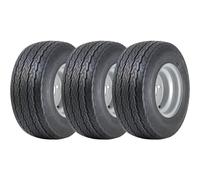 16.5x6.50-8 Trailer Tyres Wheel Assembly 4 Inch PCD Road Legal 355kgs (Set of 3)
