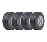 16.5x6.50-8 Trailer Tyres Wheel Assembly 4 Inch PCD Road Legal 355kgs (Set of 4)