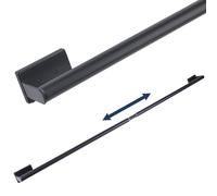 16.6-42.9 Inches Adjustable Magnetic Curtain Rod for Metal Door, 2 Sizes in 1 Extend from 16.6-29.6 inches or 32-42.9 inches, Strong Magnet Holder for Cafe Sash Curtain, Black 1 Pack