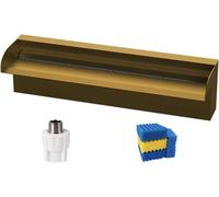 16 79 Inch Stainless Steel Waterfall Blade Cascade Fountain Kits for Inground Pools Ponds & Rockery Customizable Spillway Outlet (71in 180cm Copper h)