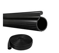 16.8 FT Rubber Garage Door Bottom Seal - 0.19" P Bulb Bottom Weather Stripping Seal Noise Reduction Weatherproof Replacement Easy DIY Installation Compatible with Overhead Door - Black
