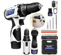 16.8V Cordless Drill Driver Electric Screwdriver Rechargeable Small Handheld Drill Set w/1.5Ah Battery, 2 Variable Speed (0-400/1400 RPM), 18+1 Torque, 45Nm Cordless Screwdriver with 23 Accessories