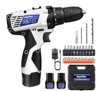 16.8V Cordless Drill with 2 Batteries 1500mAh, 18+1 Torque Cordless Power Drill, 2 Speed Electric Screwdriver Battery Hand Drill Set, 42Nm Electric Drill Driver with 24 Drill Bits for Home DIY Project