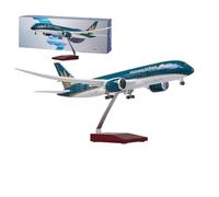 16.9”1:130 Scale Model Airplane Vietnam B787 Model Jet Plane Resin with wheels Diecast for Gift Ornament(Normal)