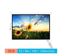 16:9 72/84/100/120inches Electric Screen For Projector Curtains Motorized Projector Screen Gaming, Office(84 inch)