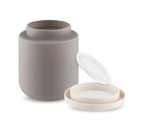 16.9oz/500g Plastic Containers Empty Cosmetic Jars Large Makeup Sample Storage Pot with Lid & Inner Liner for Lotion Cream Ointments DIY Makeup Travel - 1 Pcs-Grey